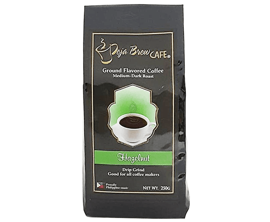 Deja Brew Cafe Ground Flavored Coffee Medium-Dark Roast Hazelnut 250g