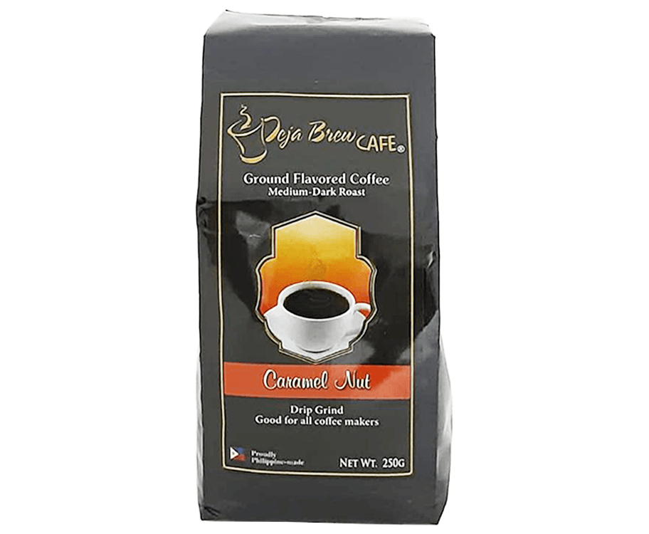 Deja Brew Cafe Ground Flavored Coffee Medium-Dark Roast Caramel Nut 250g