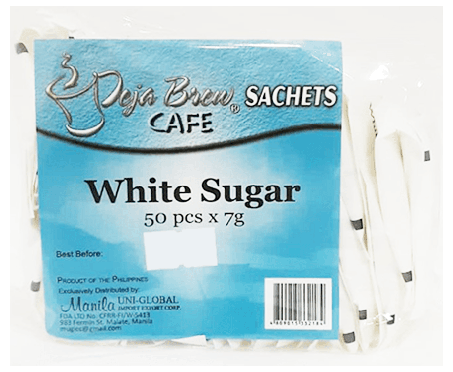 Deja Brew Cafe Sachets White Sugar (50 Packs x 7g)