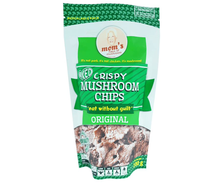 Mom's Baked Crispy Mushroom Chips Original 100g