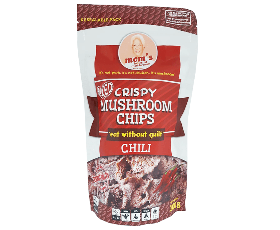 Mom's Crispy Mushroom Chips Chili Flavor 100g