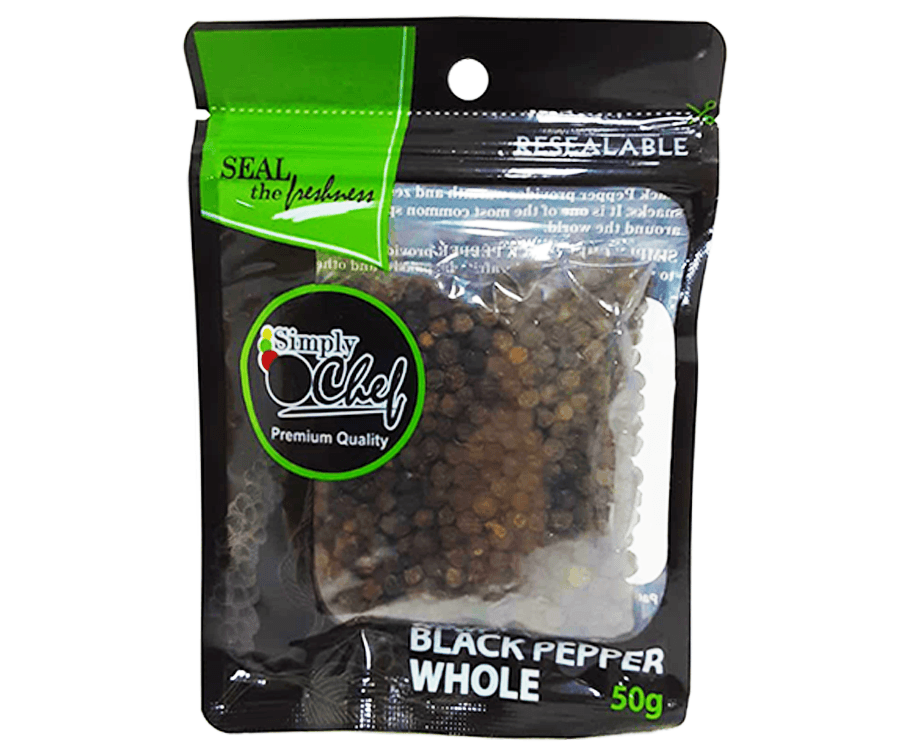 Simply Chef Black Pepper Whole 50g
