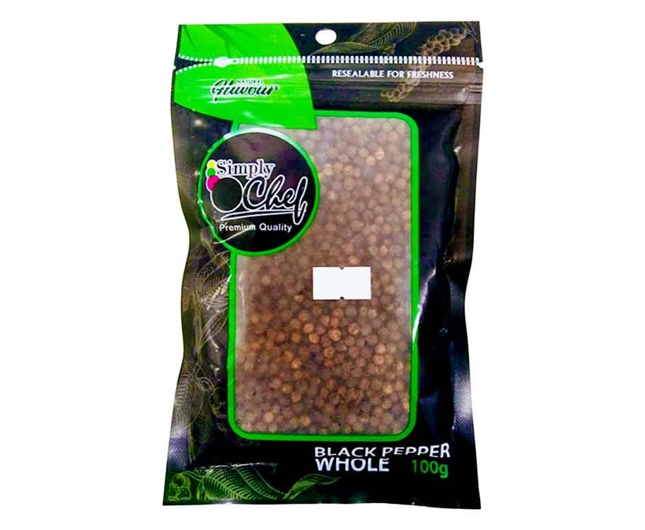 Simply Chef Black Pepper Whole 100g
