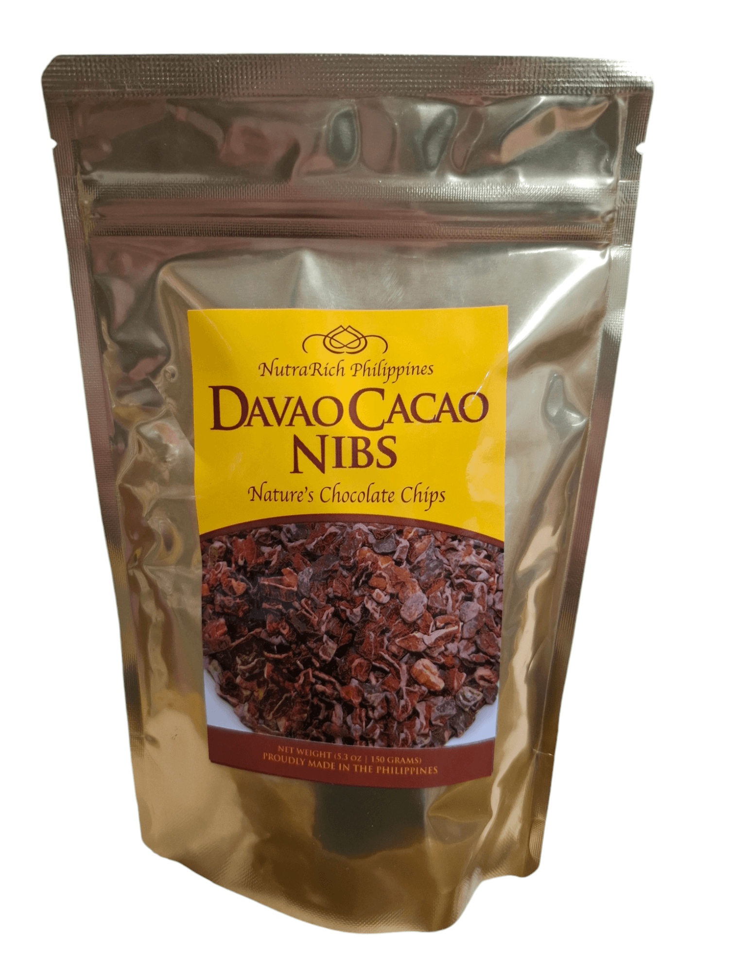 NutraRich Philippines Davao Cacao Nibs Natures Chocolate Chips 150g