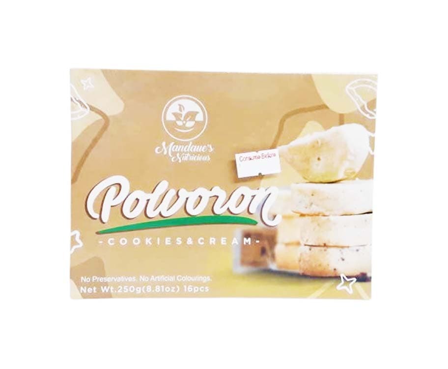 Mandaue's Nutricious Polvoron Cookies & Cream 16 Pieces 250g