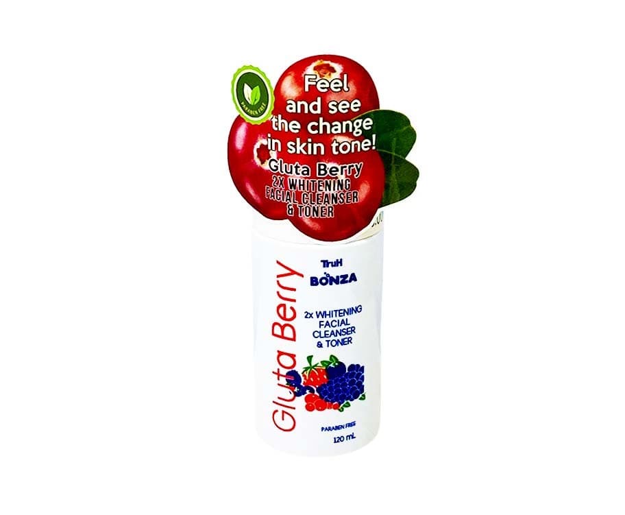 TruH Bonza Gluta Berry Bonza 2x Whitening Facial Cleanser & Toner 120mL