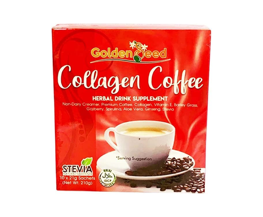 Golden Seed Collagen Coffee Herbal Drink Supplement (10 x 21g) 210g