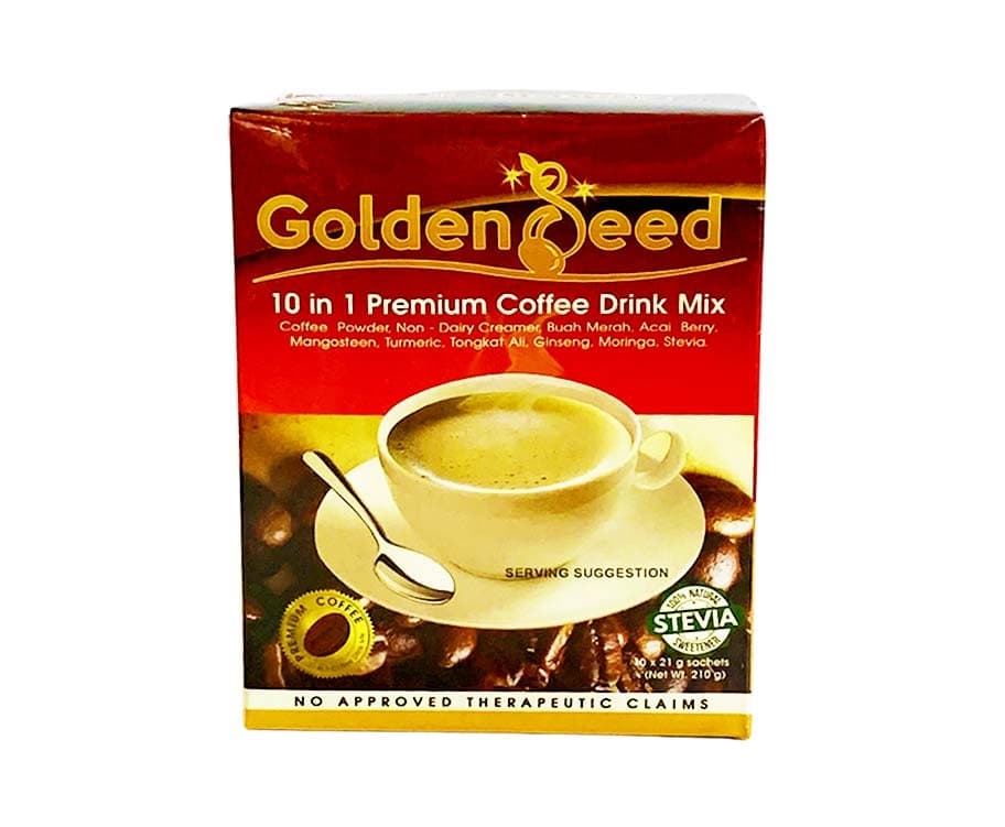 Golden Seed 10-in-1 Premium Coffee Drink Mix (10 Packs x 21g) 210g