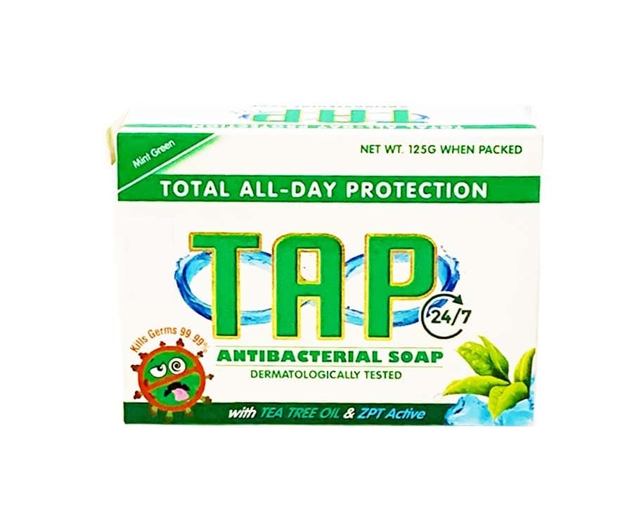 TAP Total All-Day Protection Antibacterial Soap with Tea Tree Oil & ZPT Active Mint Green 125g