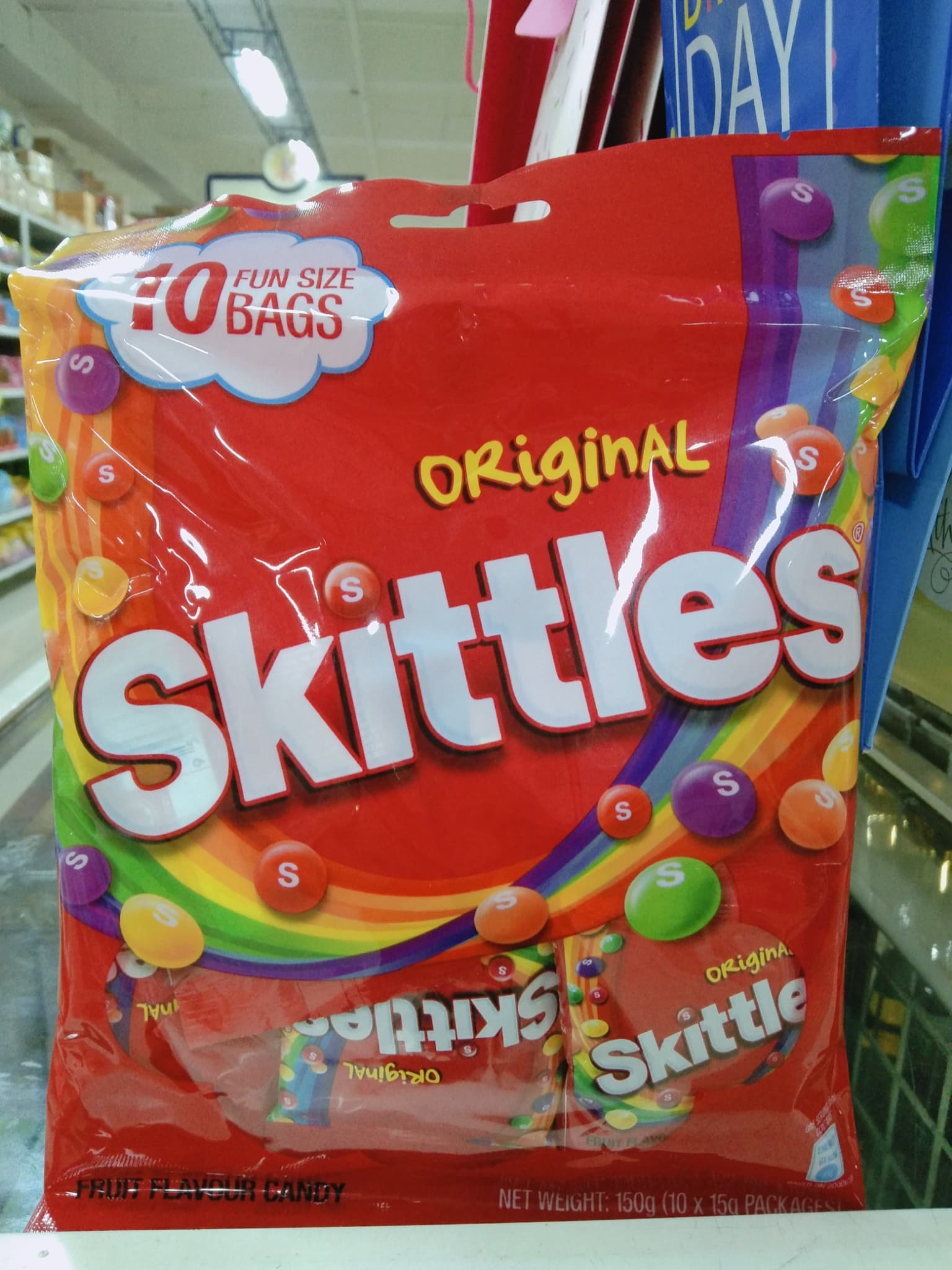 Skittles Original Fruit Flavour Candy 150g (10 Fun Size x 15g)