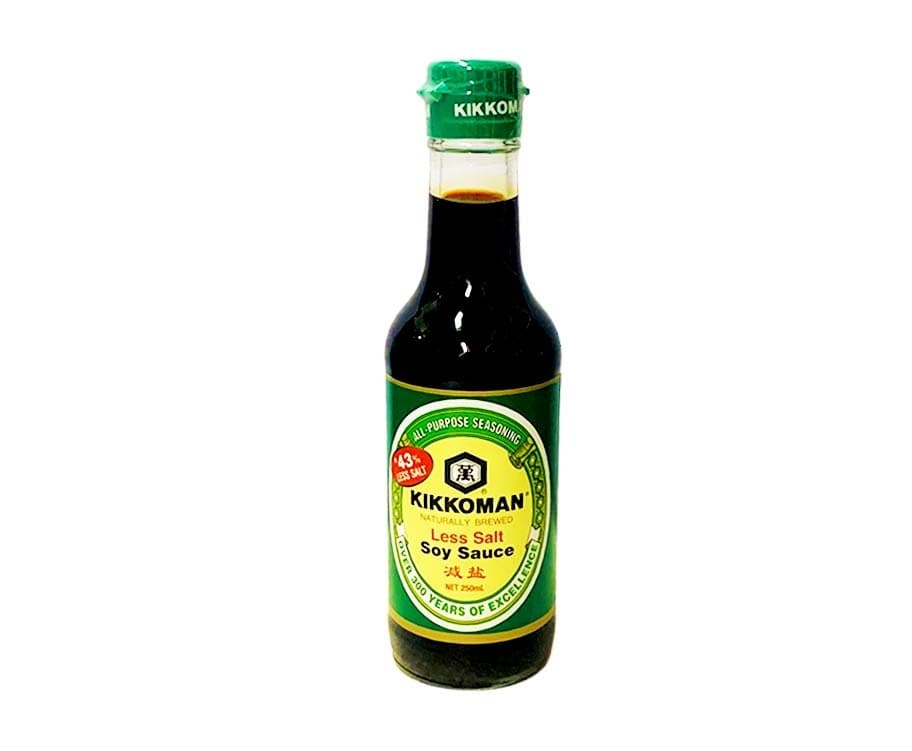 Kikkoman All-Purpose Seasoning Naturally Brewed 43% Less Salt Soy Sauce 250mL