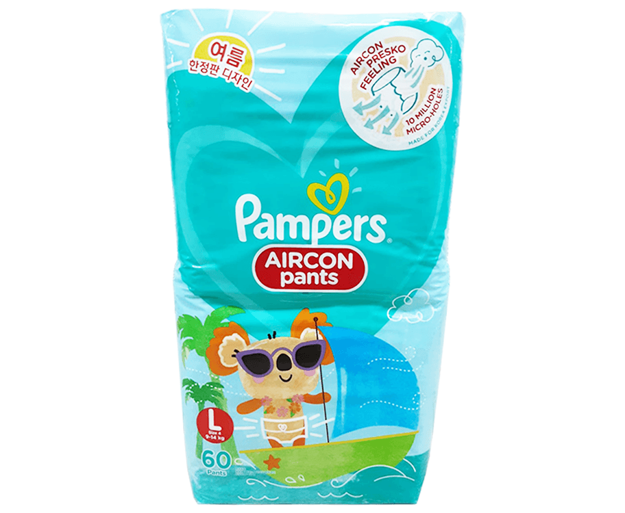 Pampers Aircon Pants L Size 4 9-14kg 60 Pants