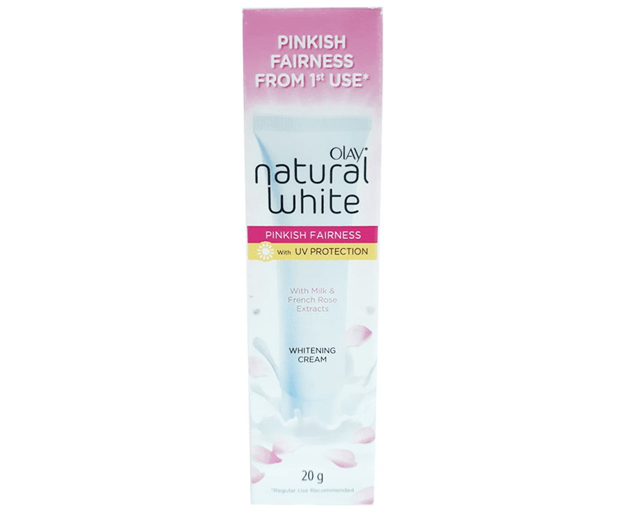 Olay Natural White Pinkish Fairness Whitening Cream With Milk & French Rose Extracts 20g