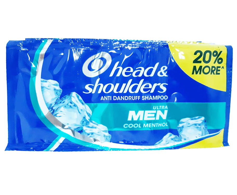 Head & Shoulders Anti-Dandruff Shampoo Ultra Men Cool Menthol (6 Packs x 12mL)
