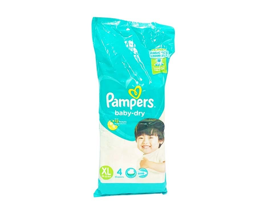 Pampers Baby-Dry XL 28-35lbs 4 Diapers