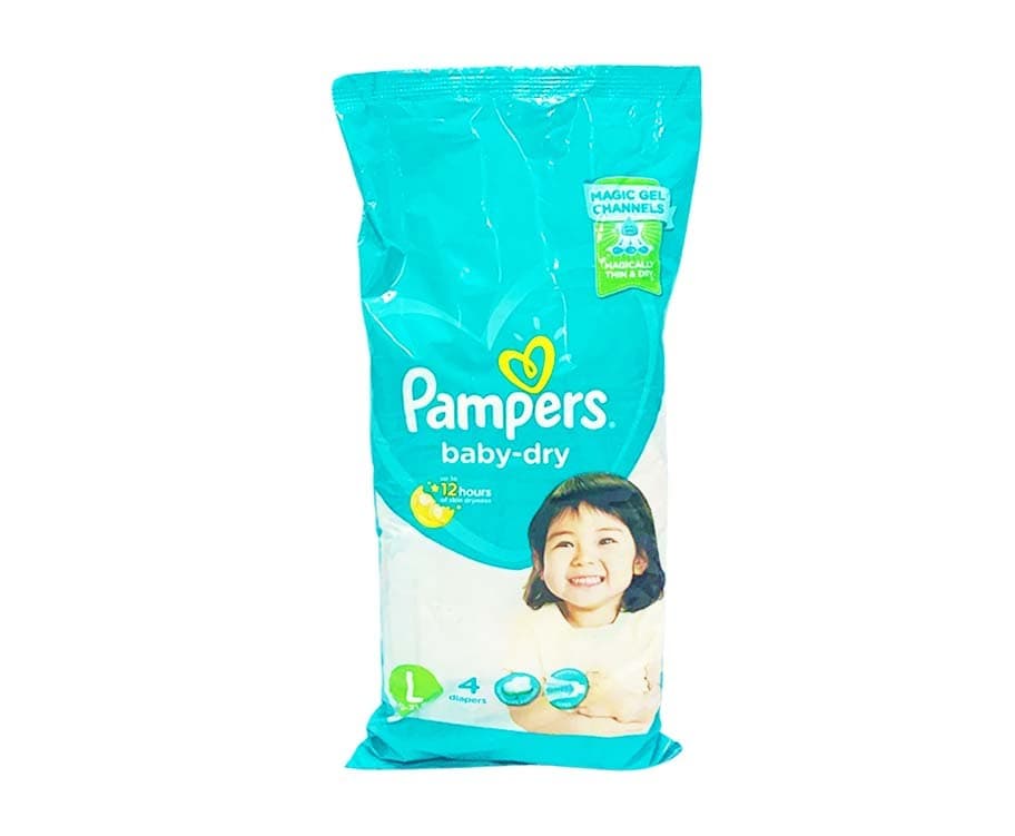 Pampers Baby-Dry Large 20-31lbs 4 Diapers