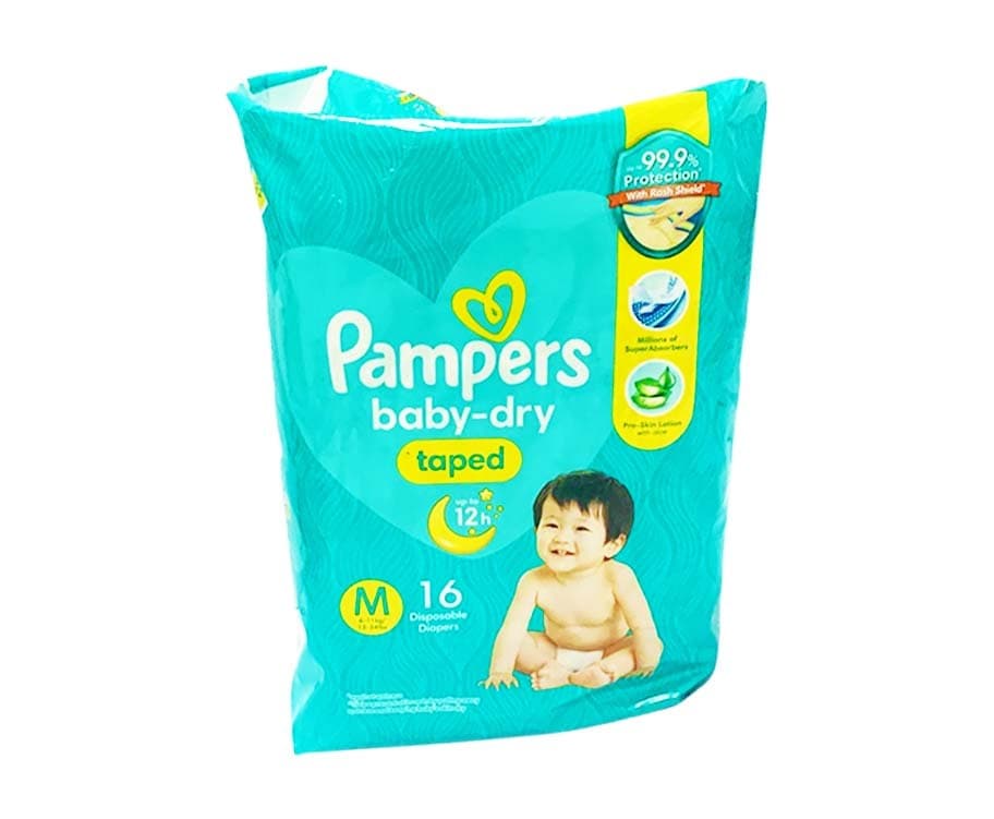 Pampers Baby-Dry Taped Medium 6-11kg (13-24lbs) 16 Disposable Diapers