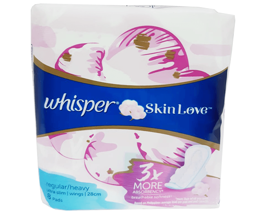 Whisper Skin Love Regular/ Heavy Ultra Slim Wings 8 Pads