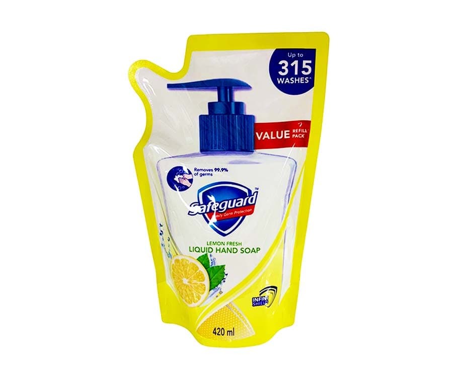 Safeguard Lemon Fresh Liquid Hand Soap Value Refill Pack 420mL