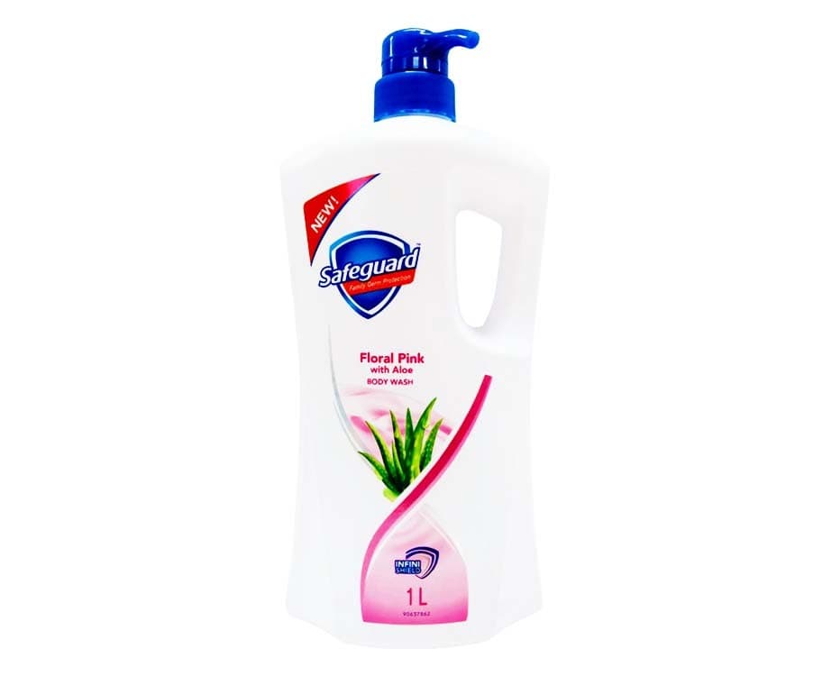 Safeguard Family Germ Protection Floral Pink with Aloe Body Wash 1L