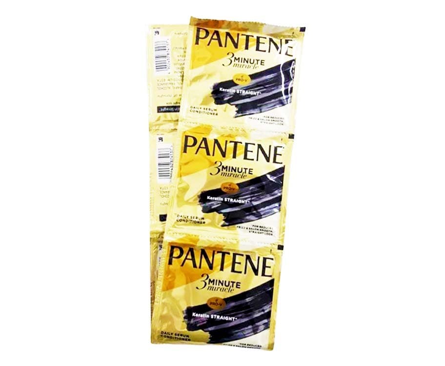 Pantene Pro-V 3 Minute Miracle Keratin Straight Daily Serum Conditioner (6 Packs x 9mL)