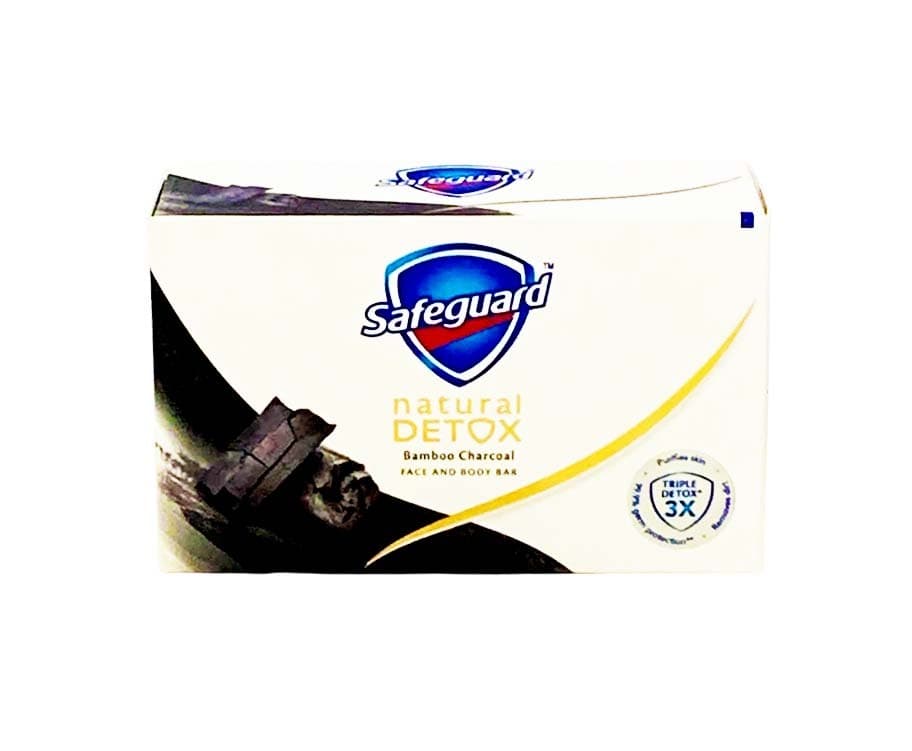 Safeguard Natural Detox Bamboo Charcoal Face and Body Bar 108g