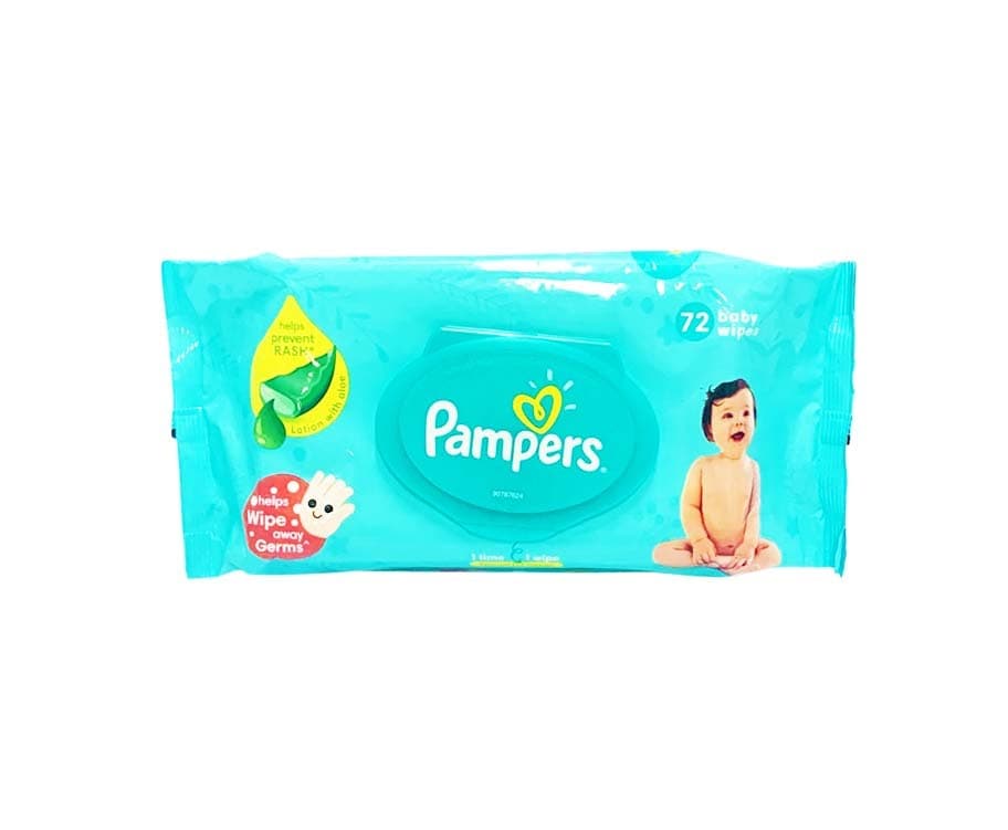 Pampers Baby Wipes with Aloe Special Lid Design 72 Baby Wipes