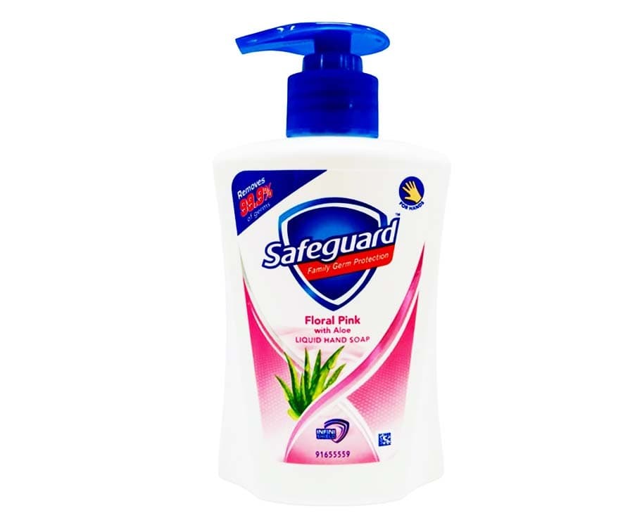 Safeguard Family Germ Protection Floral Pink with Aloe Liquid Hand Soap 225mL