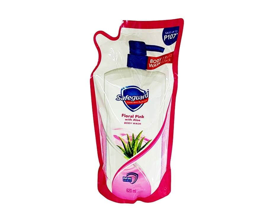 Safeguard Floral Pink with Aloe Body Wash Refill Pack 620mL