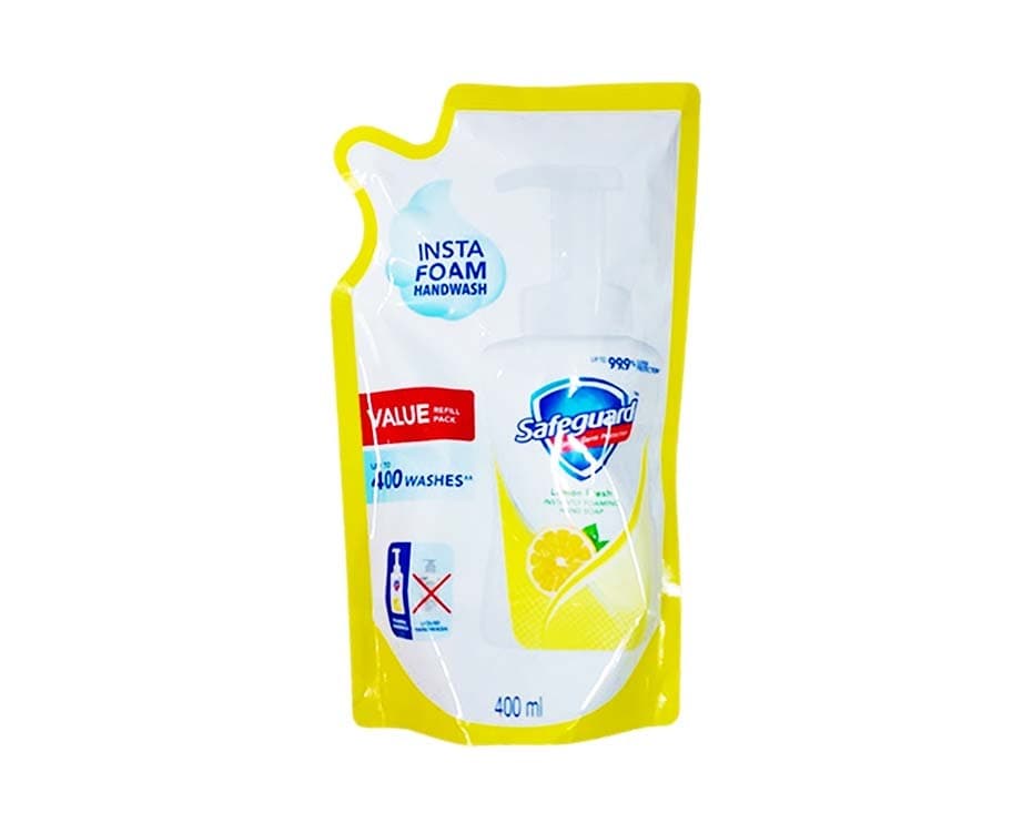Safeguard Family Germ Protection Lemon Fresh Instantly Foaming Hand Soap Value Refill Pack 400mL