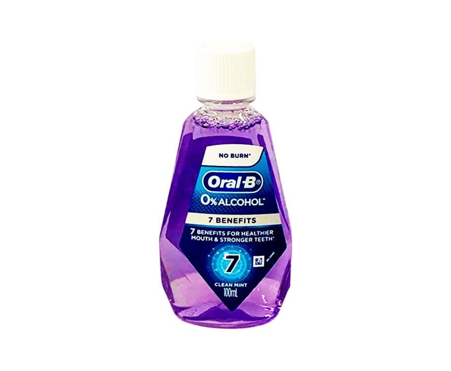 Oral-B No Burn 0% Alcohol 7 Benefits Clean Mint Mouthwash 100mL