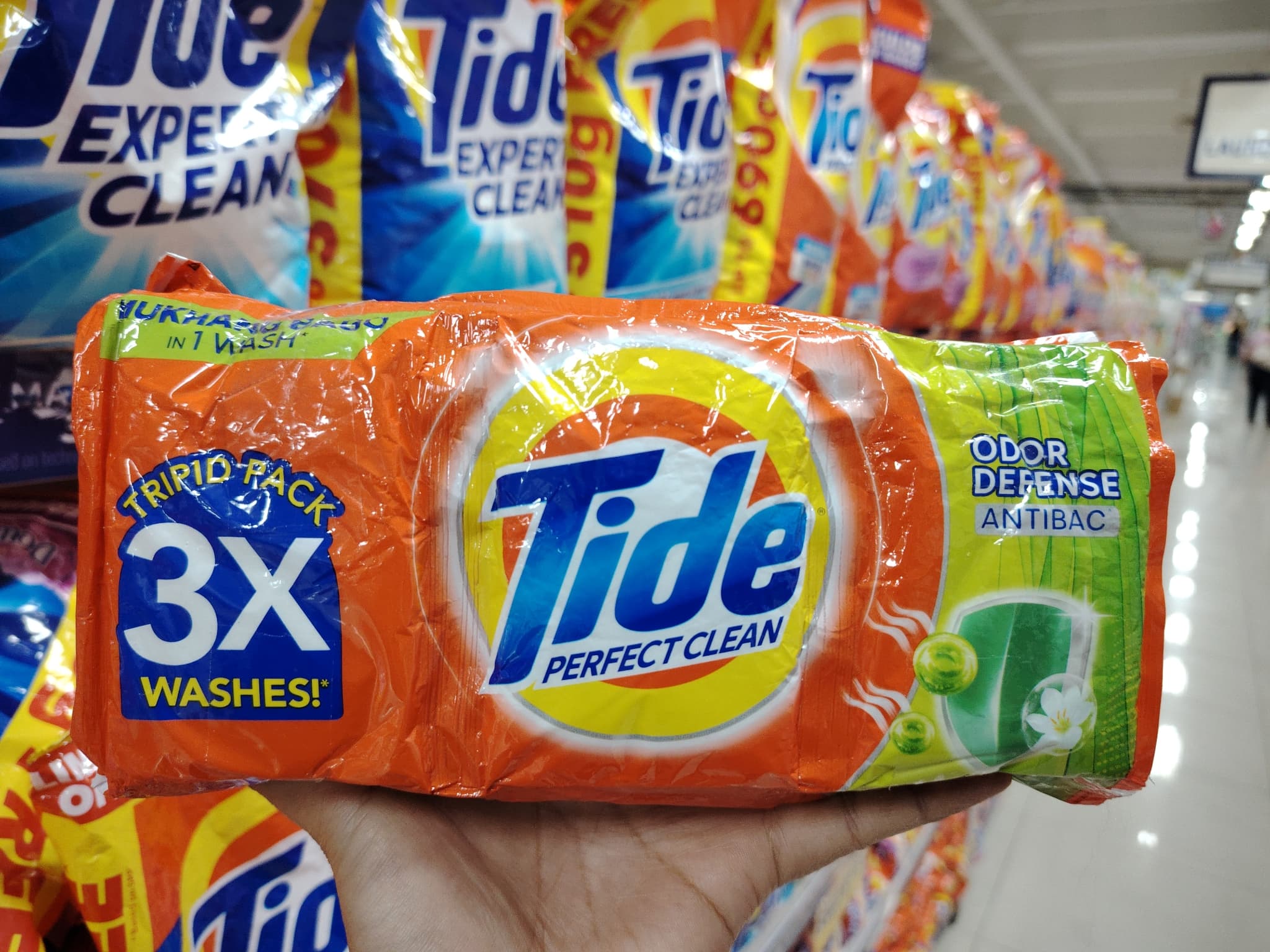 Tide Perfect Clean Odor Defense Tripid Pack (6 Packs x 104g)