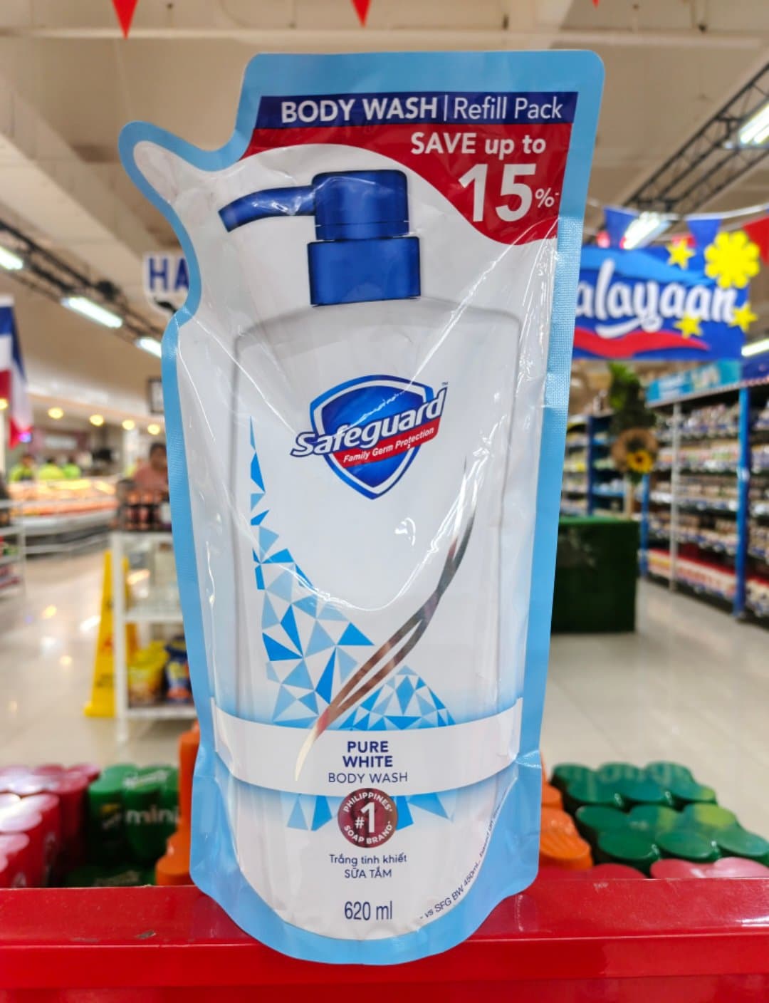 Safeguard Family Germ Protection Pure White Body Wash 620ml