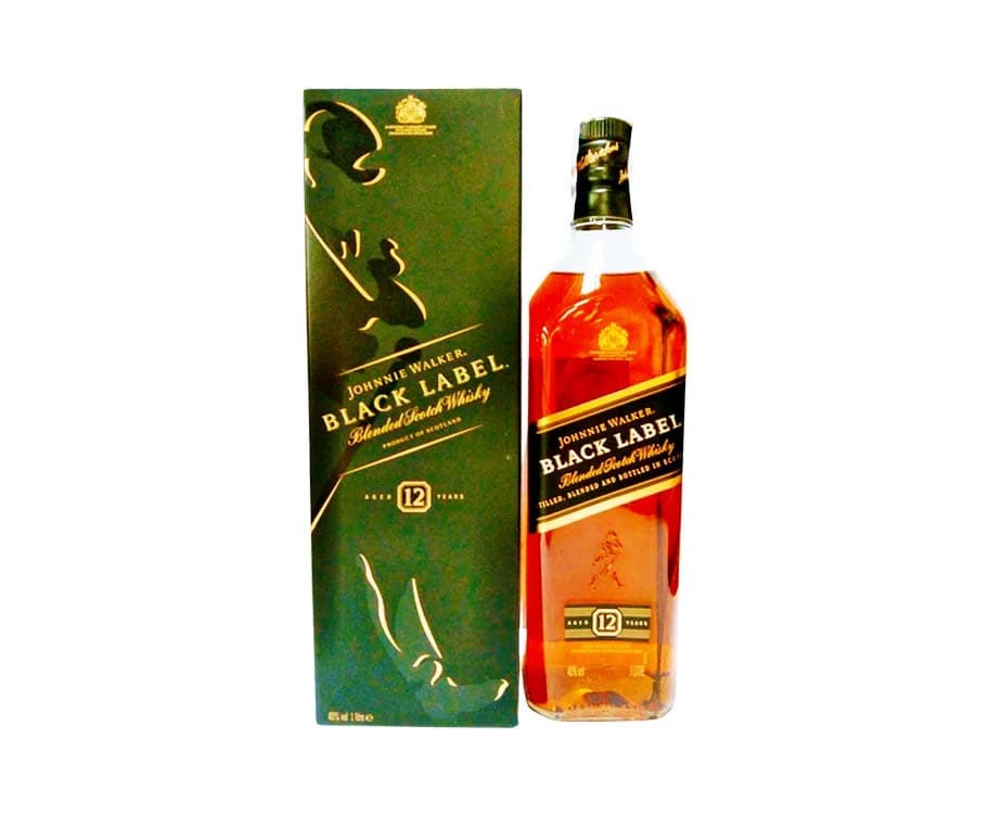 Johnnie Walker Black Label Blended Scotch Whisky 1L