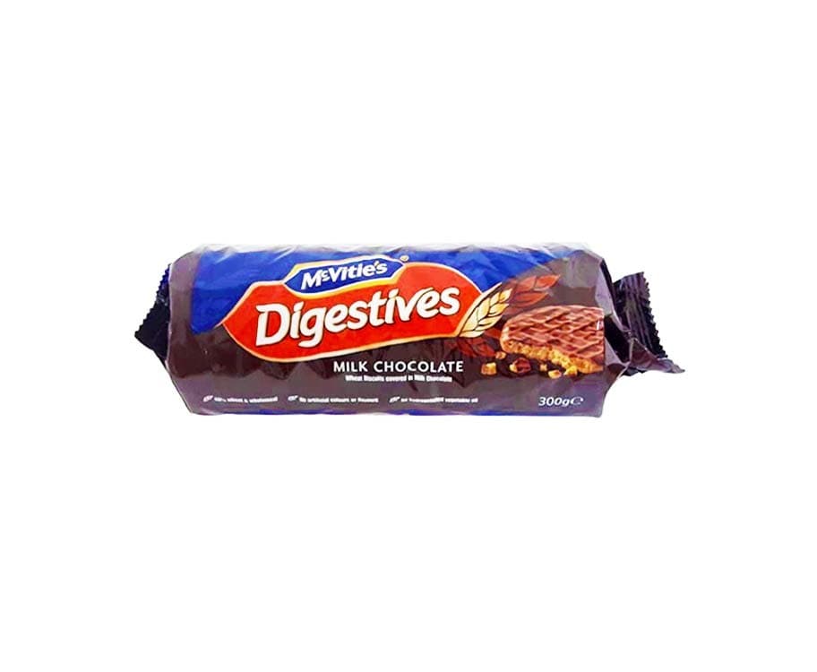 McVitie's Digestives Milk Chocolate Wheat Biscuits Covered in Milk Chocolate 300g