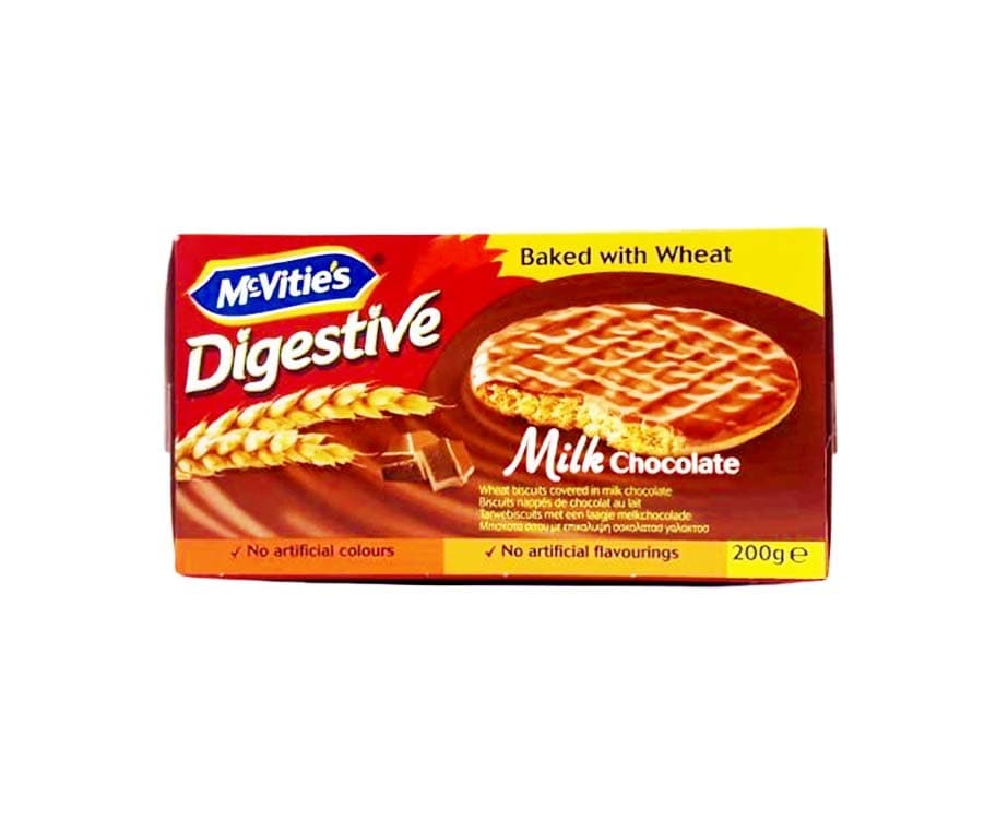 McVitie's Digestive Milk Chocolate Wheat Biscuits Covered in Milk Chocolate 200g