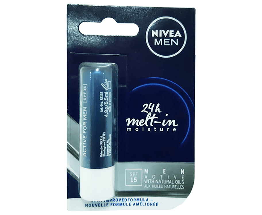 Nivea Men 24h Melt-In Moisture Lip Balm SPF15 4.8g