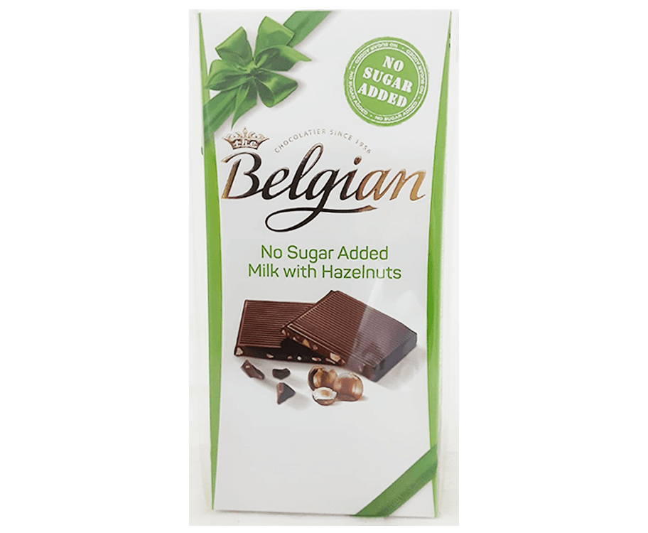 The Belgian No Sugar Added Milk With Hazelnuts 100g