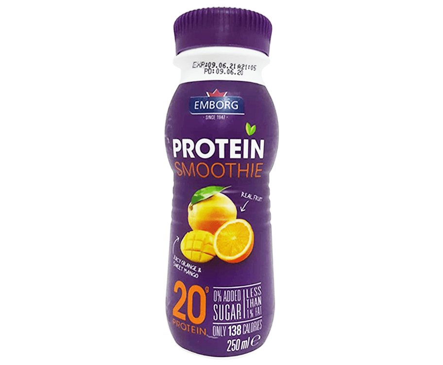 Emborg Protein Smoothie Juicy Orange & Sweet Mango 250mL