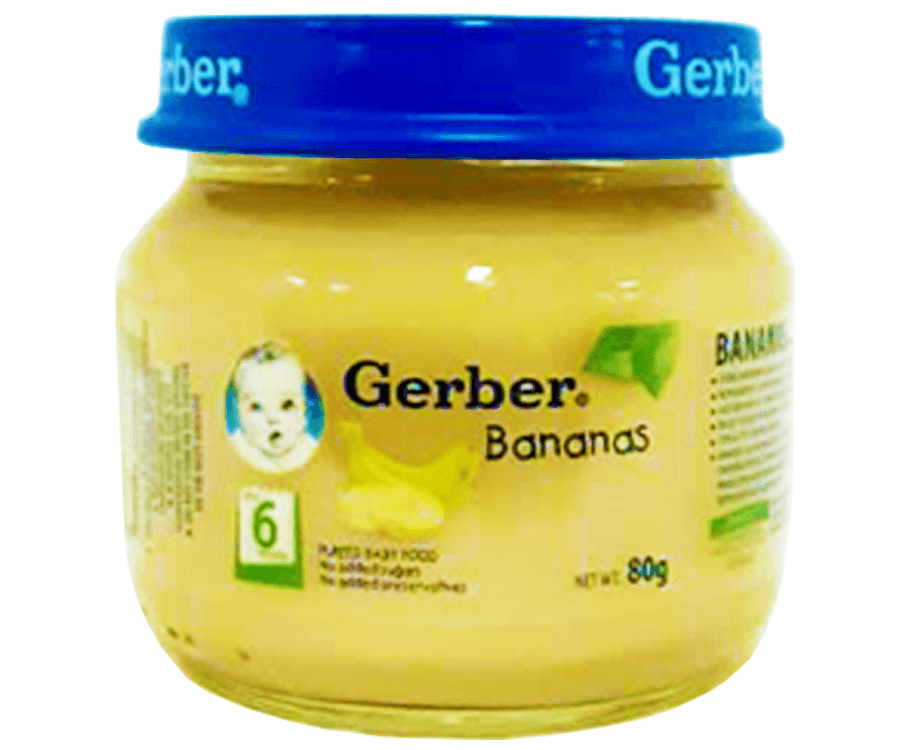 Gerber Bananas Pureéd Baby Food 80g