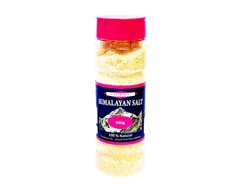 Pink Crystal Himalayan Salt Fine Unrefined Un-Iodized 450g
