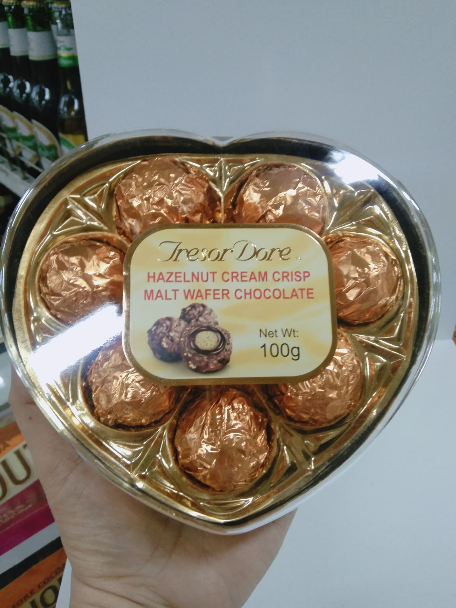 Tresor Dore Hazelnut Cream Crisp Malt Wafer Chocolate100g