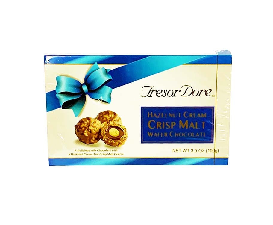 Tresor Dore Hazelnut Cream Crisp Malt Wafer Chocolate 3.5oz (100g)