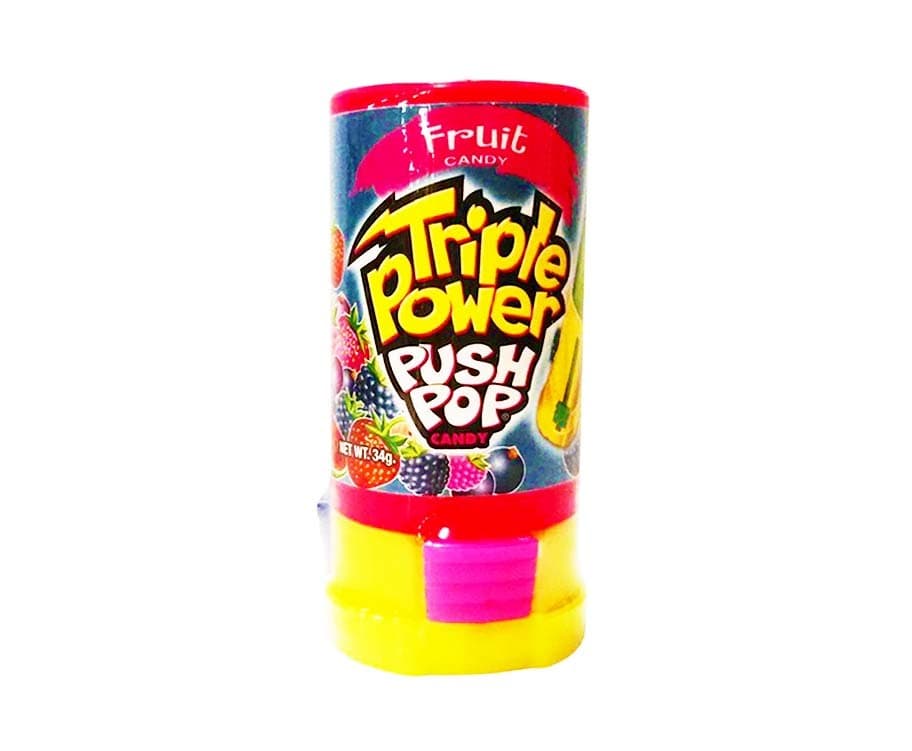 Delfi Triple Power Push Pop Fruit Candy 34g