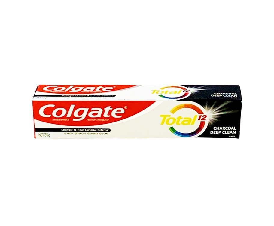 Colgate Antibacterial & Flouride Toothpaste Total 12 Charcoal Deep Clean 35g