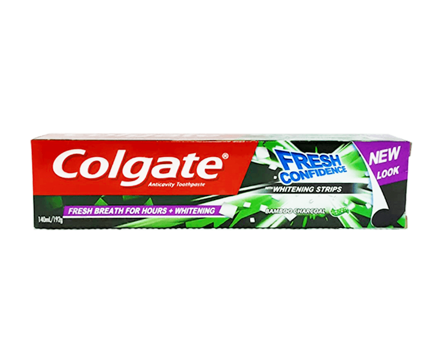 Colgate Anticavity Toothpaste Fresh Confidence with Whitening Strips Bamboo Charcoal 192g