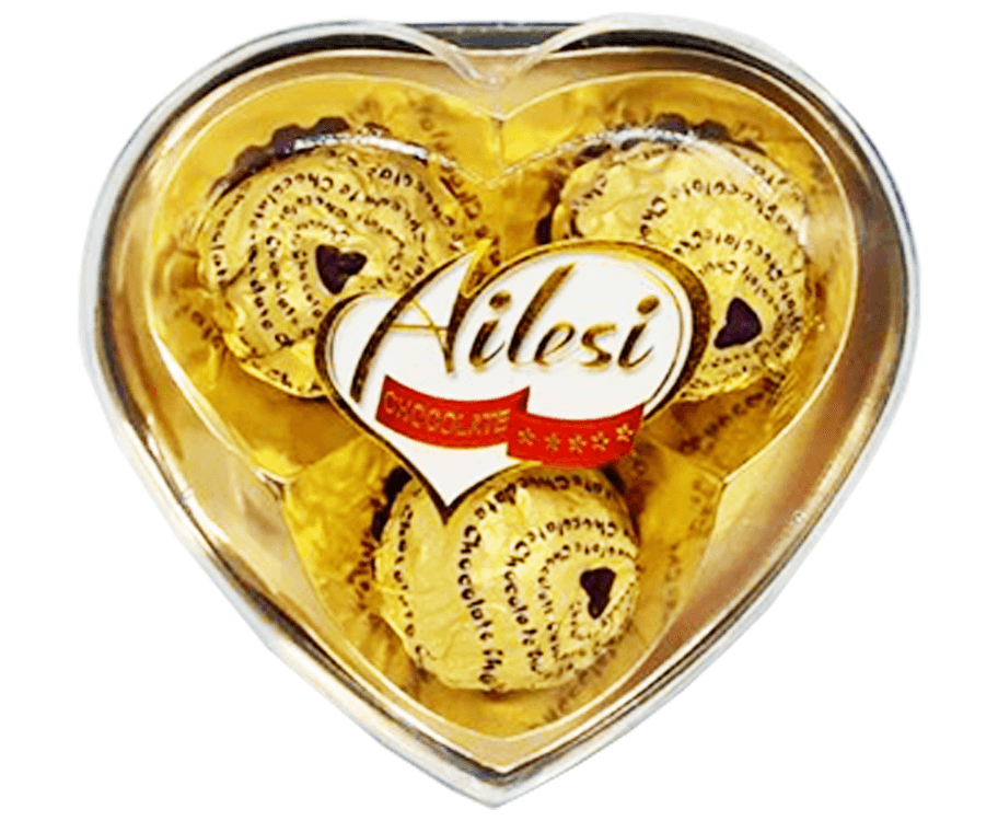 Ailesi Heart Shaped Chocolate 3 Pieces