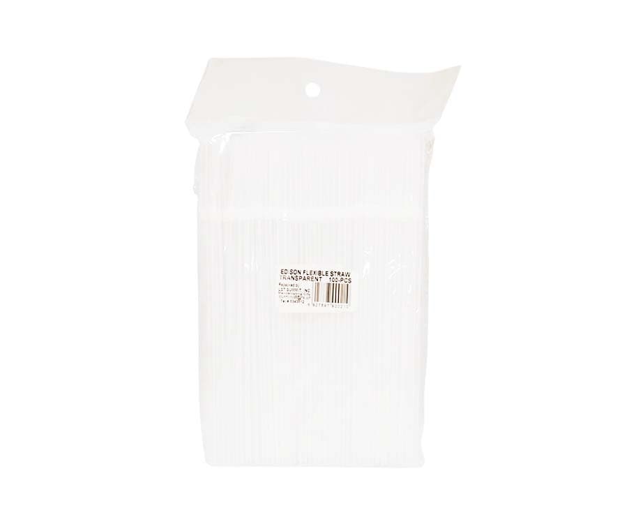 Edison Flexible Straw Transparent 100 Pieces
