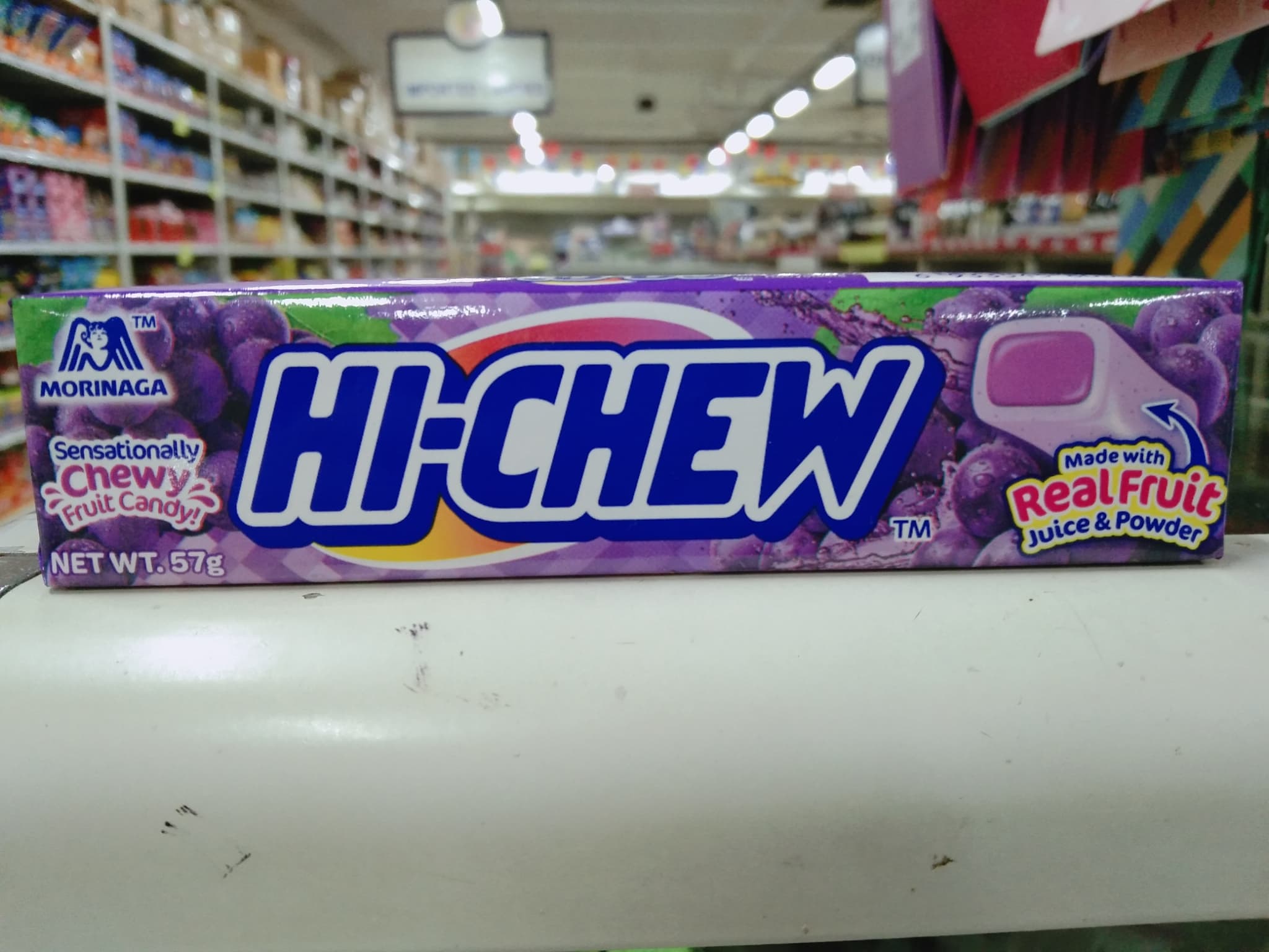Hi-Chew Sensationally Chewy Fruit Candy Grape Flavor 57g