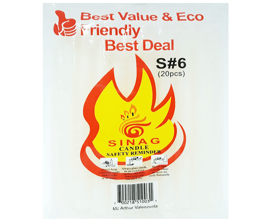 Sinag Candle S#6 20 Pieces